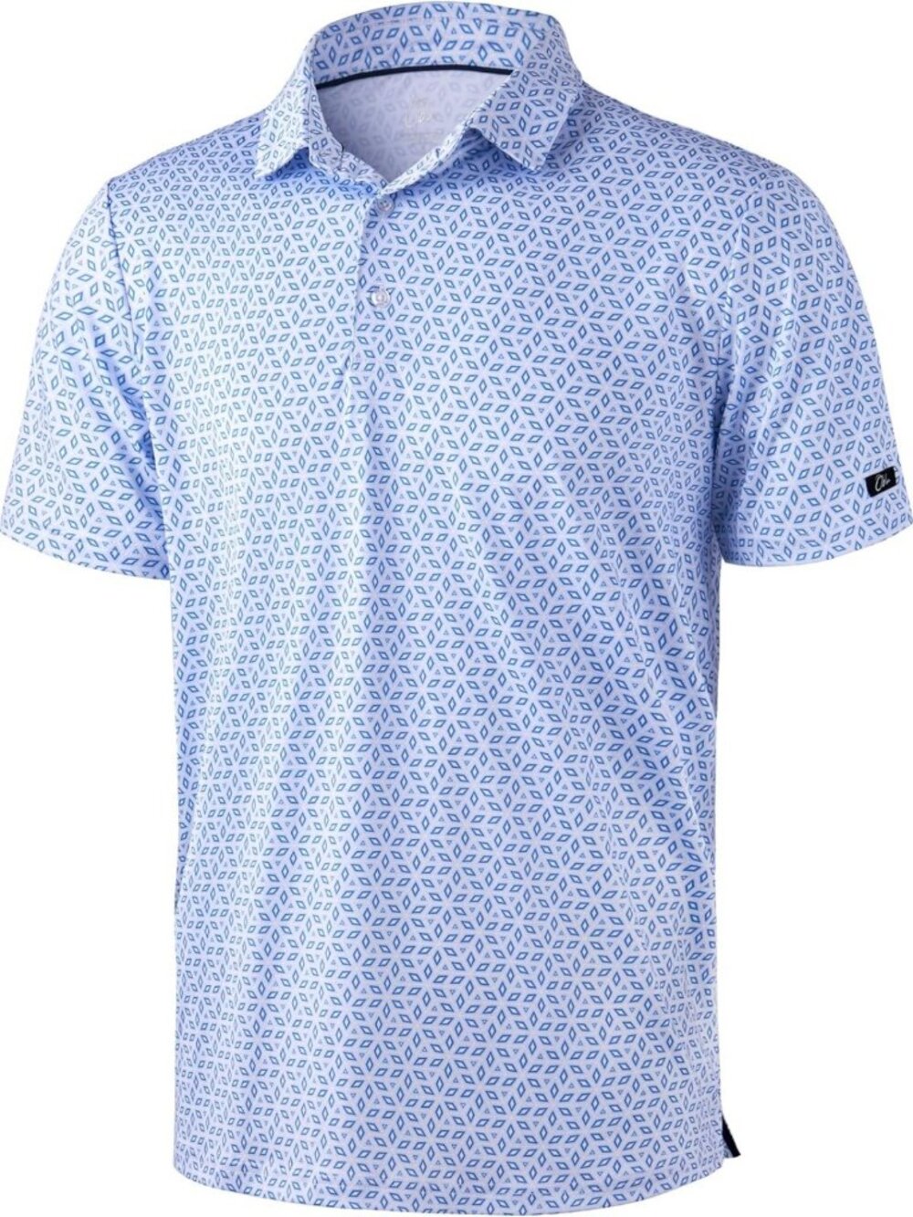 Men's Short Sleeve Golf Polo Shirt - Dry Fit, Print Design, Collared Style